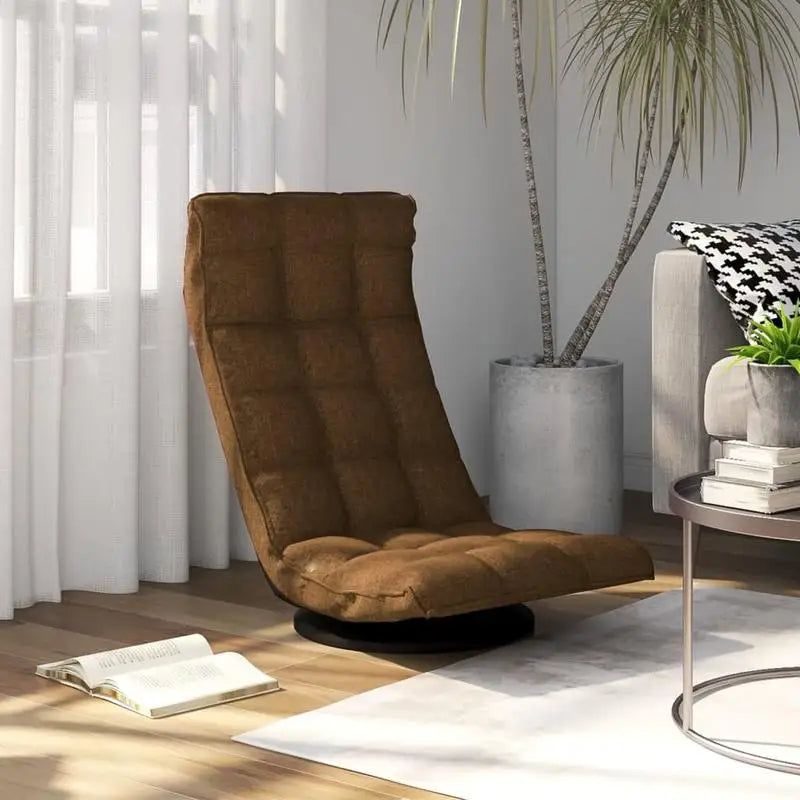 Drehbarer Bodenstuhl mit Stoffbezug für Meditation, Gaming und Lesen – 360° drehbar, Rückenlehne 5-fach verstellbar, klappbar, 13 Farben