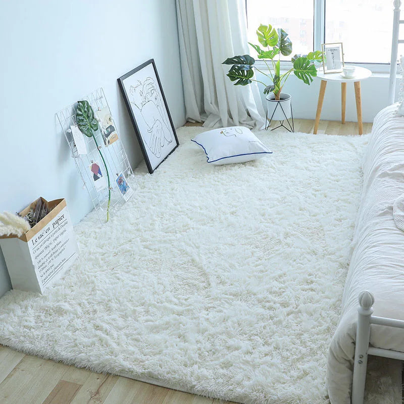 Flauschiger, verdickter Teppich für Wohnzimmer, Schlafzimmer und Kinderzimmer – 40 × 60 bis 160 × 230 cm, rechteckig, rutschfest, 17 Farben