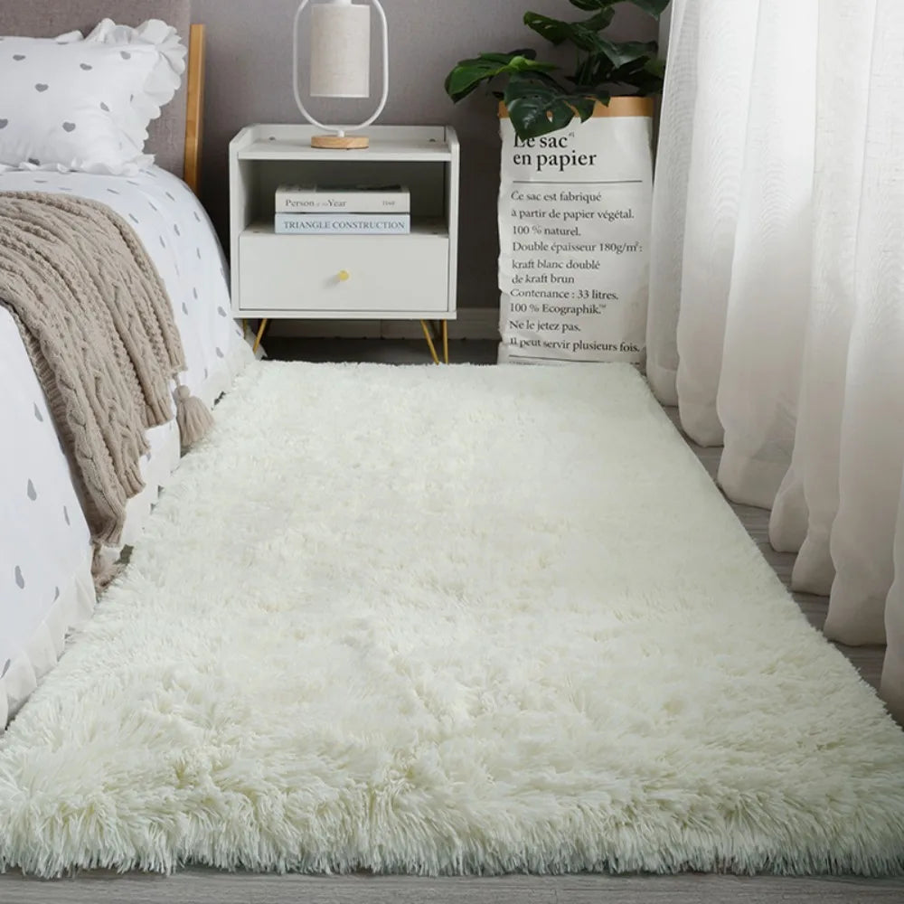 Flauschiger Hochflor-Teppich als Bettvorleger und Läufer für Schlafzimmer, Wohnzimmer und Erker – 40 × 120 bis 80 × 200 cm, rutschfest, 8 Motive