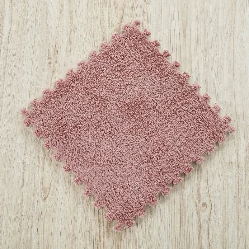 Plüsch-Puzzlematten aus EVA-Schaum als Spielteppich für Baby und Kinder – je 30 × 30 × 1 cm, steckbar, rutschfest, 10 oder 20 Stück, 15 Farben