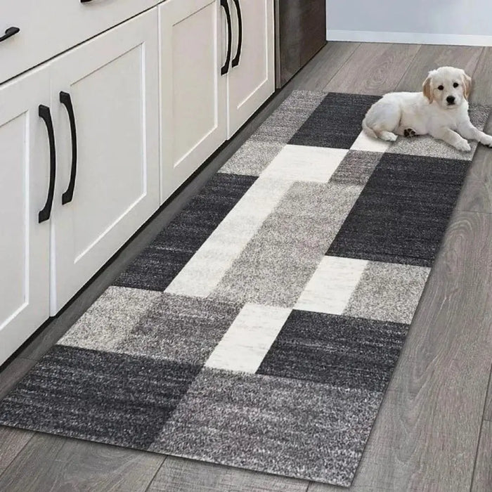 Geometrischer Küchenläufer im modernen Stil für Küche, Flur und Waschküche – 40 × 120 bis 60 × 180 cm, rutschfest, schmutzabweisend, 7 Motive