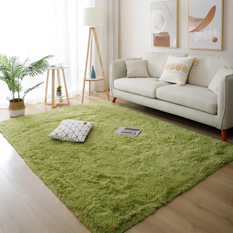 Flauschiger, verdickter Teppich für Wohnzimmer, Schlafzimmer und Kinderzimmer – 40 × 60 bis 160 × 230 cm, rechteckig, rutschfest, 17 Farben