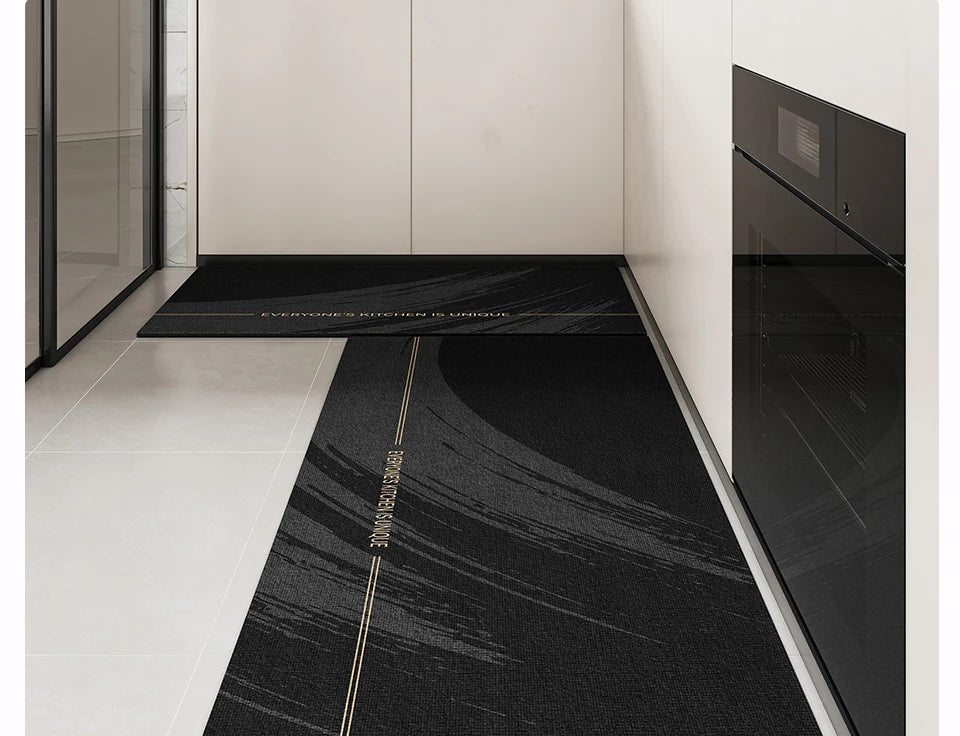 Küchenmatte aus PVC in Lederoptik als Läufer für Küche und Eingang – 50 × 80 bis 200 × 300 cm, wasserdicht, ölbeständig, rutschfest, 12 Motive