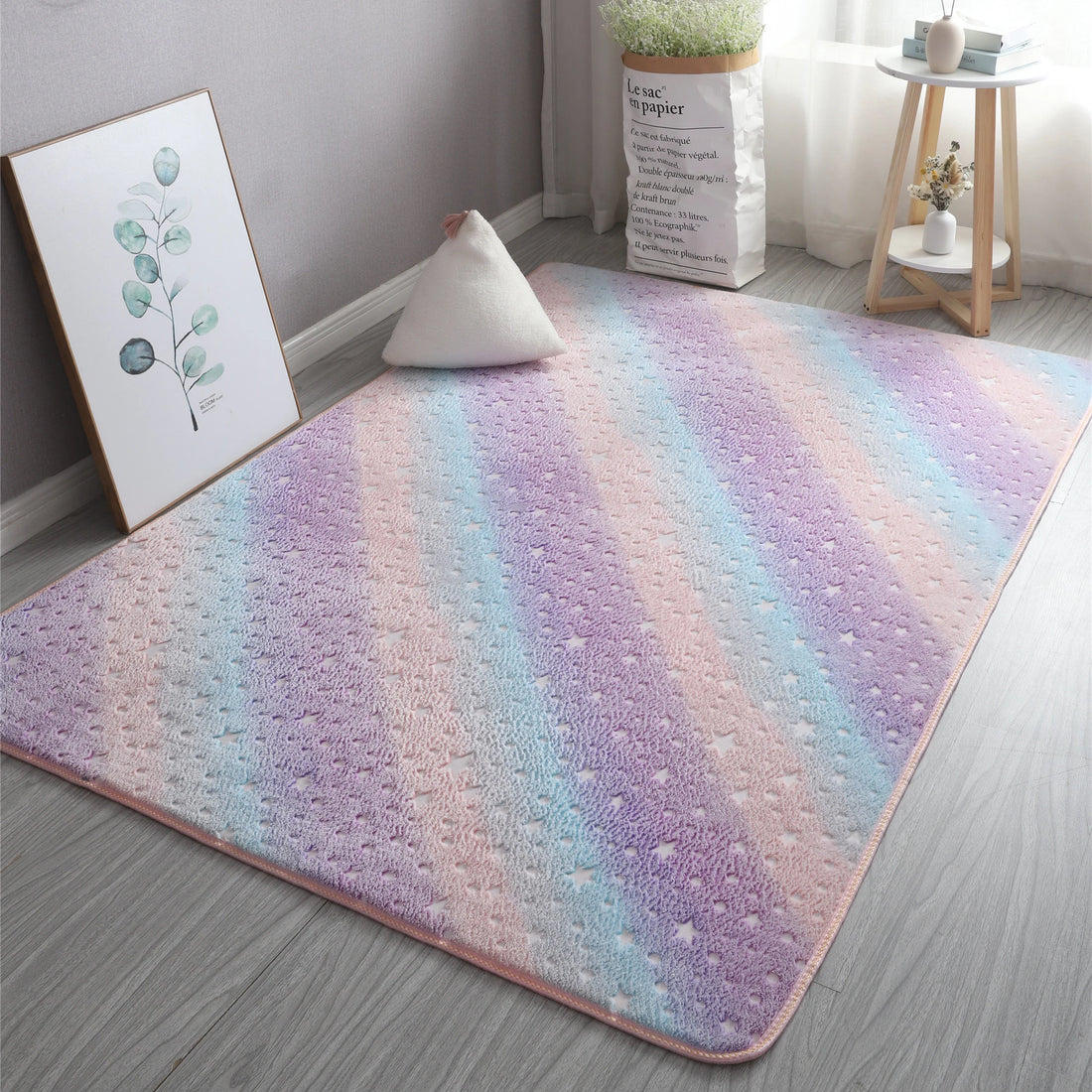 Im Dunkeln leuchtender Teppich mit 3D-Motiven für Kinderzimmer und Schlafzimmer – 40 × 60 bis 160 × 200 cm, Kurzflor, rutschfest, 12 Motive