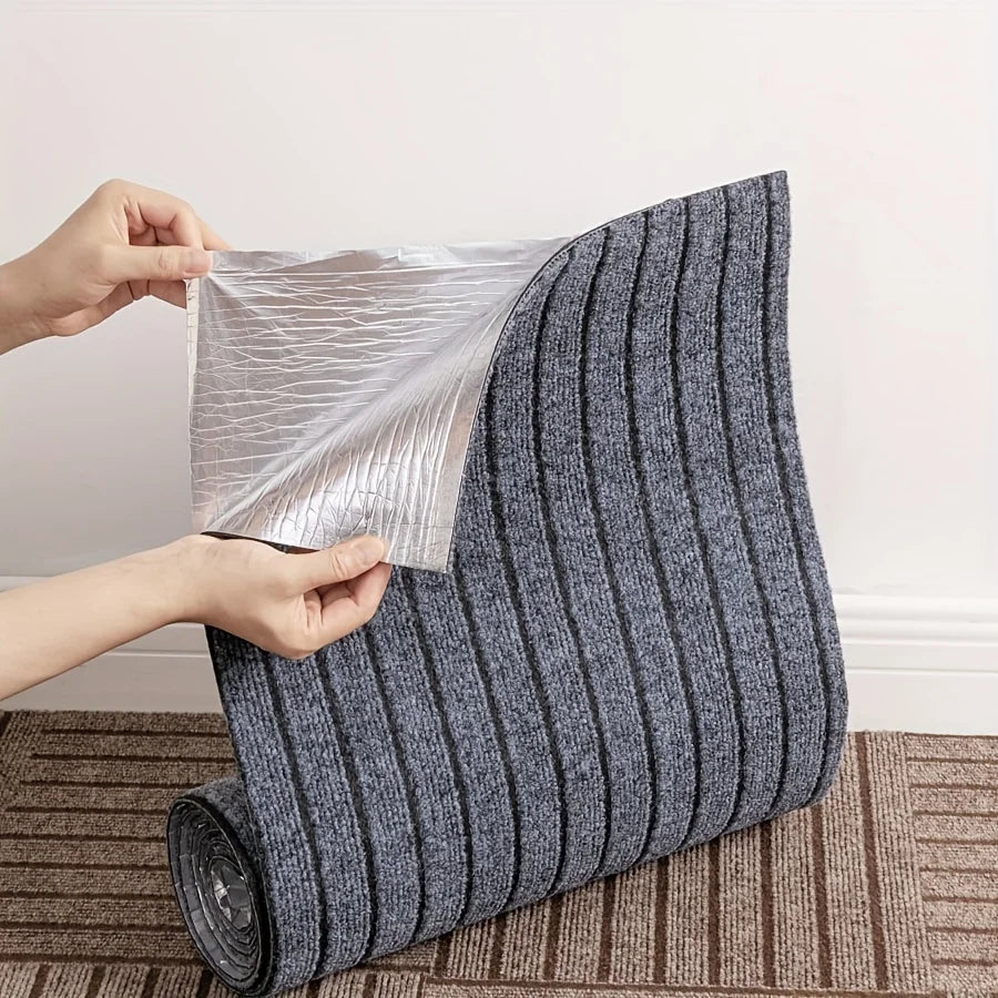 Selbstklebender Teppich von der Rolle für Küche, Flur und Eingang – 40 × 100 bis 40 × 300 cm, gestreift, rutschfest, PVC-Rücken, 11 Farben