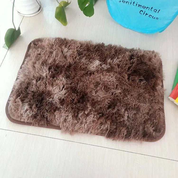 Flauschiger Teppich aus Seidenwolle mit Batikmuster für Kinderzimmer, Wohnzimmer und Schlafzimmer – 40 × 60 bis 160 × 230 cm, rutschfest, waschbar
