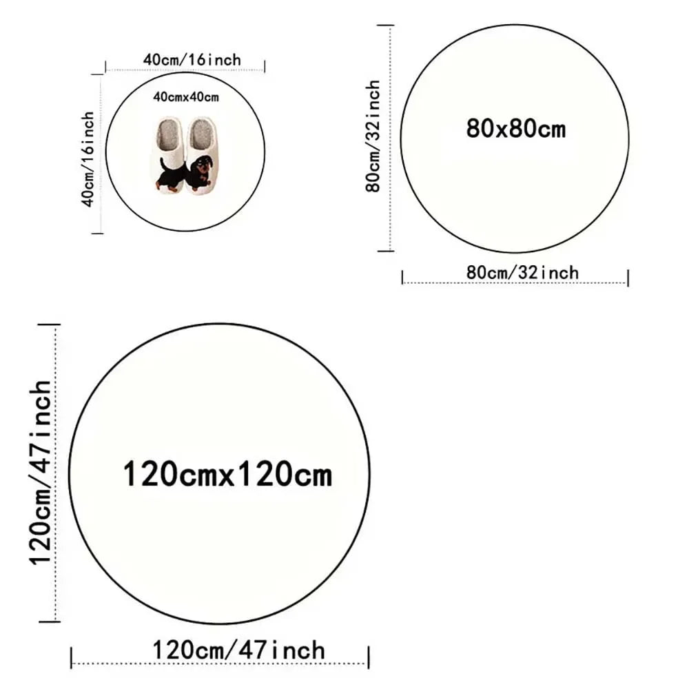 Runder Outdoor-Teppich mit Vintage-Blumenmuster für Terrasse, Balkon und Garten – Ø 40 bis 120 cm, wasserdicht, rutschfest, waschbar, 4 Motive