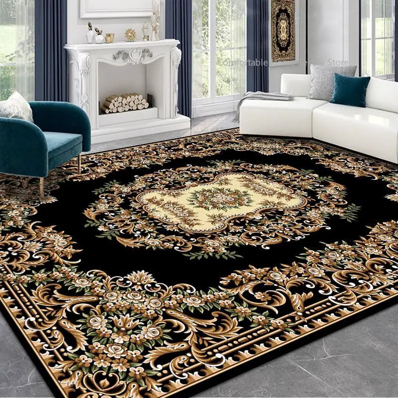 Teppich im Perser-Stil mit Retro-Muster für Wohnzimmer und Schlafzimmer – 80 × 120 bis 200 × 300 cm, rechteckig, 3D-Druck, rutschfest, 15 Motive