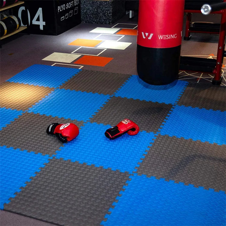 EVA-Schaumstoffmatte als Puzzle-Bodenmatte für Fitness, Yoga und Spielzimmer – 30 × 30 × 1 cm, rutschfest, wasserdicht, 1 bis 16 Stück, 3 Farben