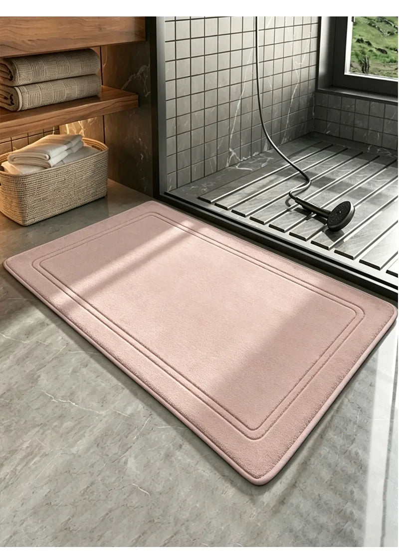 Superweicher Badvorleger aus Flanell als Duschmatte für Badezimmer und Küche – 40 × 60 oder 50 × 80 cm, saugfähig, schnell trocknend, 11 Farben