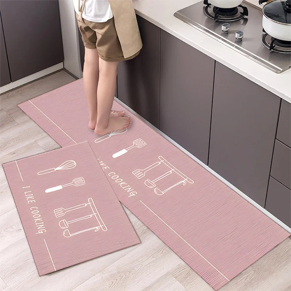 Waschbare Küchenbodenmatte aus Acryl als Läufer für Küche, Flur und Bad – 40 × 60 bis 50 × 160 cm, einzeln oder als Zweierset, rutschfest, 25 Motive