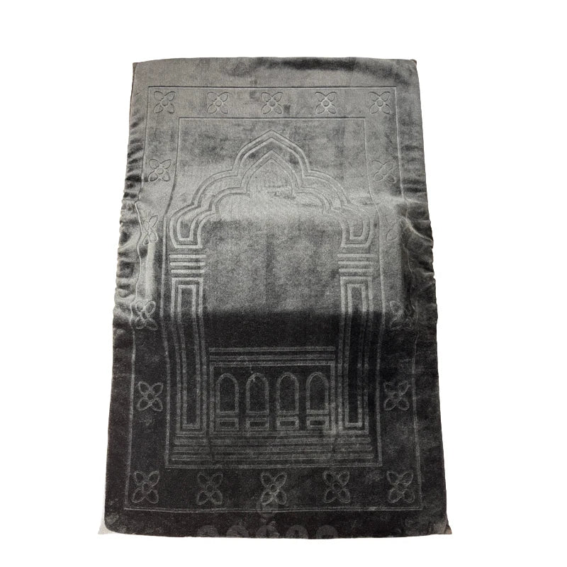 Gepolsterter Gebetsteppich mit Vintage-Muster und Quasten für Wohnzimmer und Gebetsecke – 70 × 110 cm, 8 cm dick, Samtdruck, rutschfest, 6 Farben