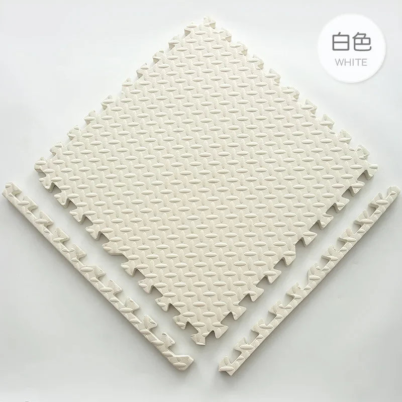EVA-Sportmatte mit Blattmaserung im Puzzle-System für Gym, Yoga und Fitness – 30 × 30 × 1 cm, verdickt, rutschfest, stoßdämpfend, 1 bis 16 Stück