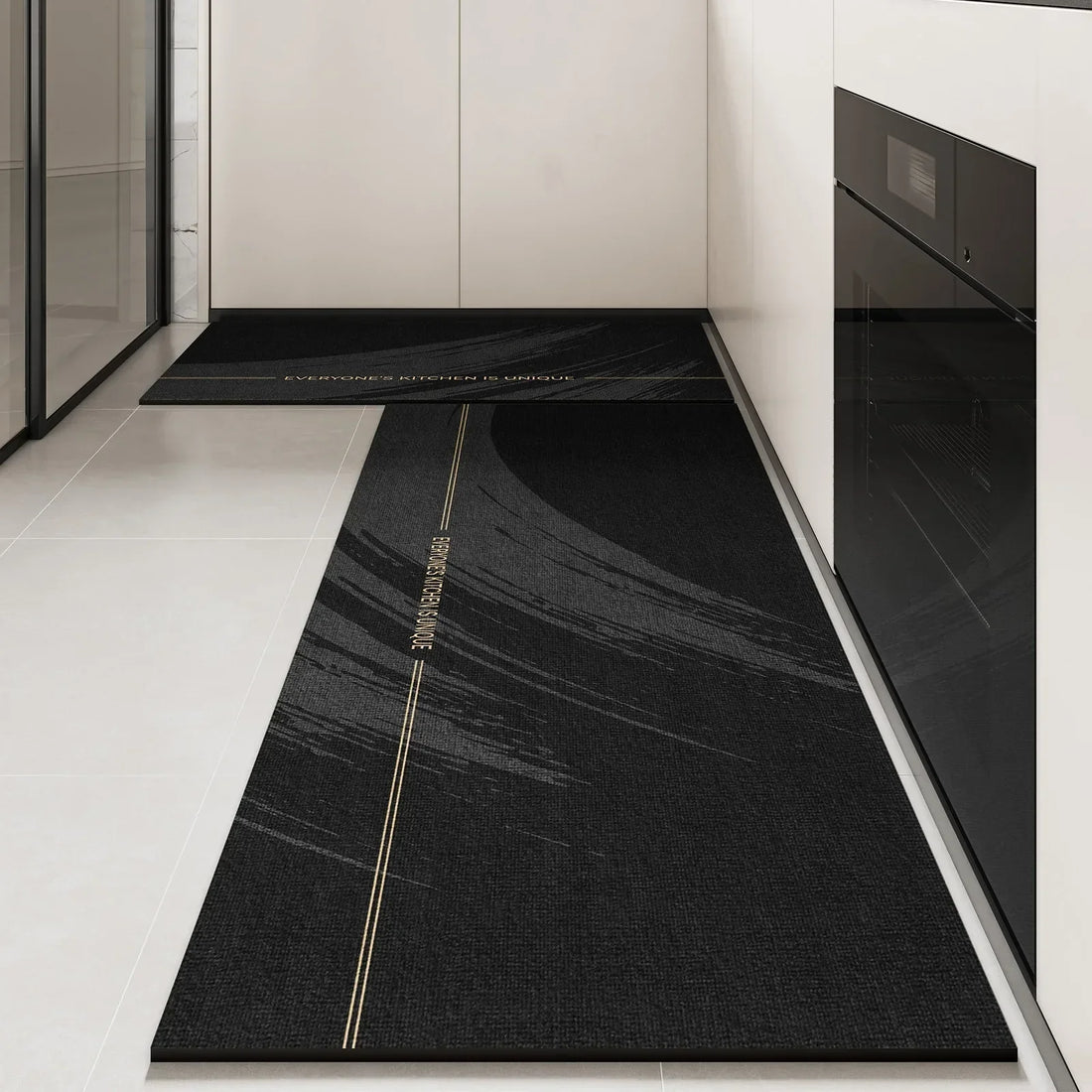 Küchenmatte aus PVC in Lederoptik als Läufer für Küche und Eingang – 50 × 80 bis 200 × 300 cm, wasserdicht, ölbeständig, rutschfest, 12 Motive