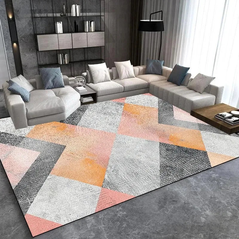 Rutschfester Teppich im modernen Stil für Wohnzimmer und Schlafzimmer – 40 × 60 bis 120 × 160 cm, gepolstert, antistatisch, waschbar, 8 Motive