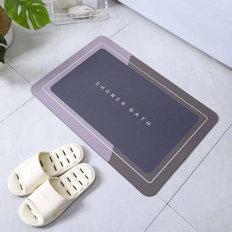 Saugfähige Badematte für Bad, WC und Küche – 40 × 50 bis 55 × 90 cm, schnell trocknend, rutschfest, abgeschrägte Kante, waschbar, 8 Motive