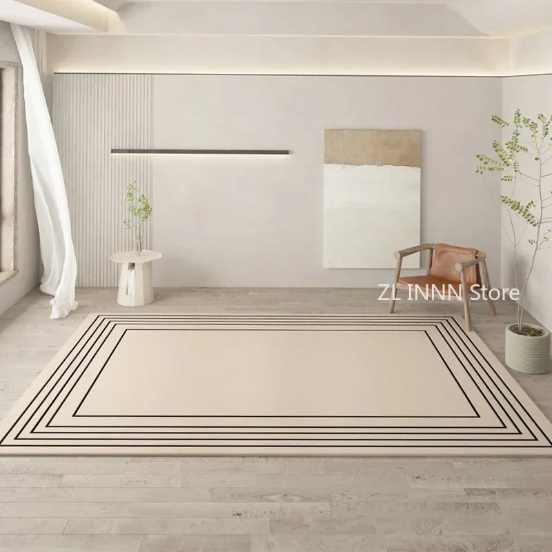 Unregelmäßig ovaler Kurzflorteppich im nordischen Stil für Wohnzimmer und Schlafzimmer – 60 × 90 bis 200 × 400 cm, rutschfest, waschbar, 14 Motive