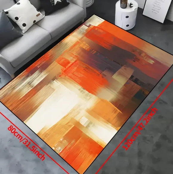 Moderner Teppich mit Linienmuster aus Flanell für Wohnzimmer, Schlafzimmer und Büro – 40 × 60 bis 120 × 160 cm, rechteckig, rutschfest, 5 Motive