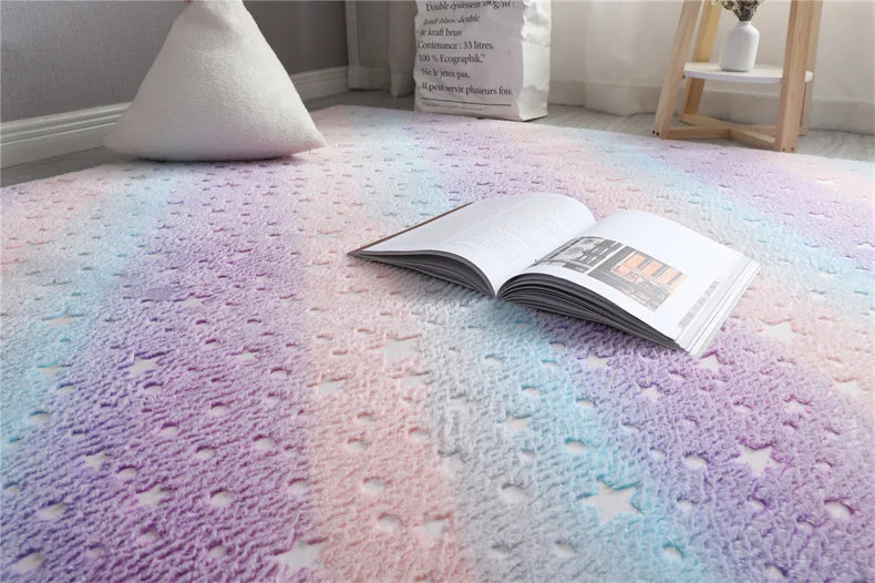Im Dunkeln leuchtender Teppich mit 3D-Motiven für Kinderzimmer und Schlafzimmer – 40 × 60 bis 160 × 200 cm, Kurzflor, rutschfest, 12 Motive