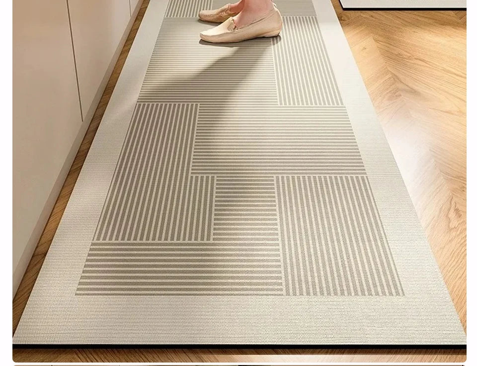 Küchenläufer aus PVC in Lederoptik im japanischen Stil für die Küche – 50 × 80 bis 200 × 300 cm, wasserdicht, ölbeständig, rutschfest, 14 Motive
