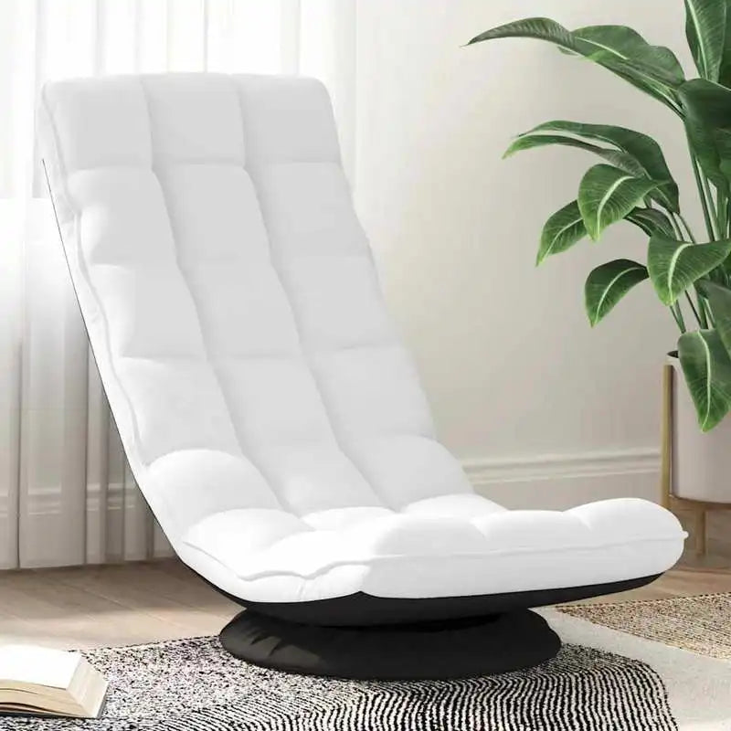 Drehbarer Bodenstuhl mit Stoffbezug für Meditation, Gaming und Lesen – 360° drehbar, Rückenlehne 5-fach verstellbar, klappbar, 13 Farben