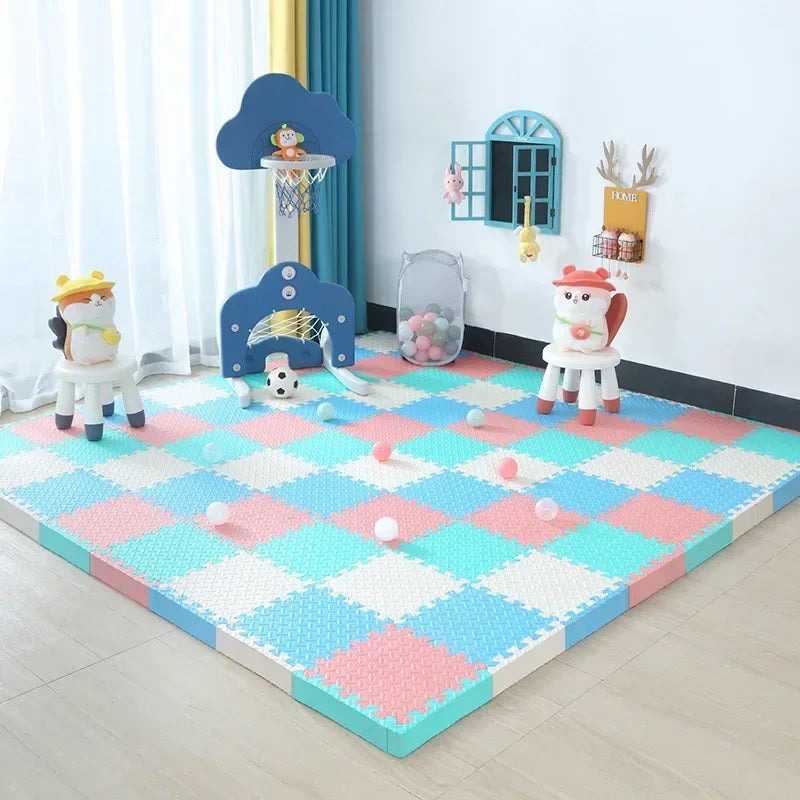 Puzzlematte aus EVA-Schaum als Sport- und Fitnessmatte für Zuhause – 30 × 30 × 1 cm je Platte, rutschfest, wasserdicht, 2 bis 16 Stück, 13 Farben