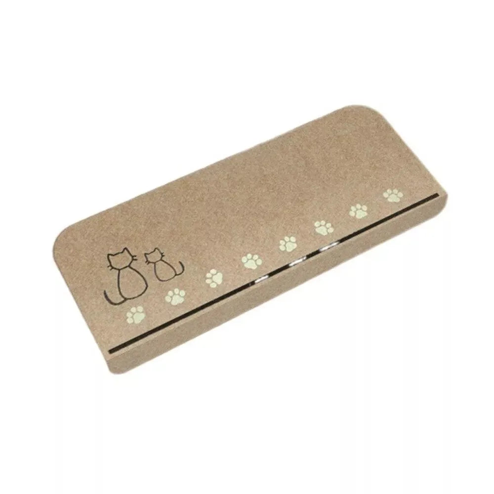 Treppenstufenmatte mit Katzen- und Pfotenmotiv und nachleuchtenden Pfoten für Innentreppen – 55 × 22 × 4,5 cm, geräuschdämpfend, rutschfest, 3 Farben