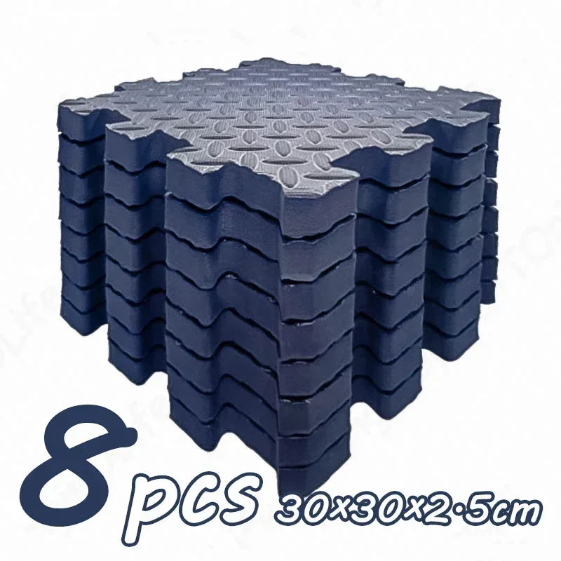Puzzlematte aus EVA-Schaum als Krabbel- und Spielmatte für Baby und Kinderzimmer – 8 Platten à 30 × 30 cm, 2,5 cm dick, rutschfest, 11 Farben