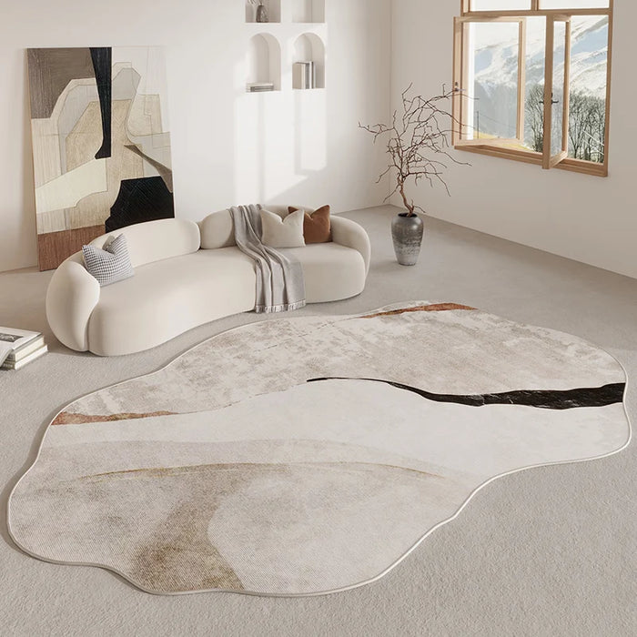 Unregelmäßig geformter Teppich im Retro-Stil für Wohnzimmer und Schlafzimmer – 80 × 120 bis 200 × 300 cm, dick, rutschfest, 5 Motive