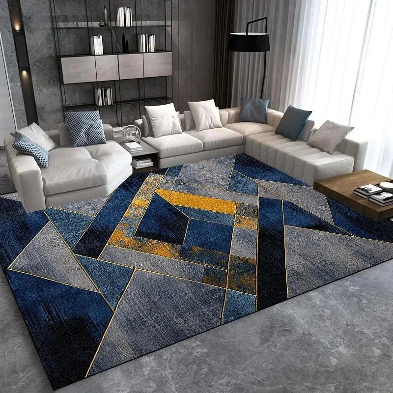 Rutschfester Teppich im modernen Stil für Wohnzimmer und Schlafzimmer – 40 × 60 bis 120 × 160 cm, gepolstert, antistatisch, waschbar, 8 Motive