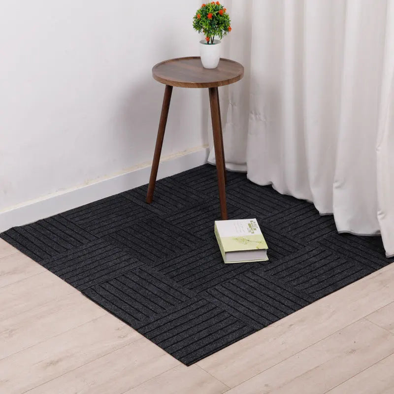Selbstklebende Teppichfliesen aus PVC für Esszimmer, Schlafzimmer und Küche – je 30 × 30 cm, 5er- oder 10er-Set, einfarbig, 10 Farben