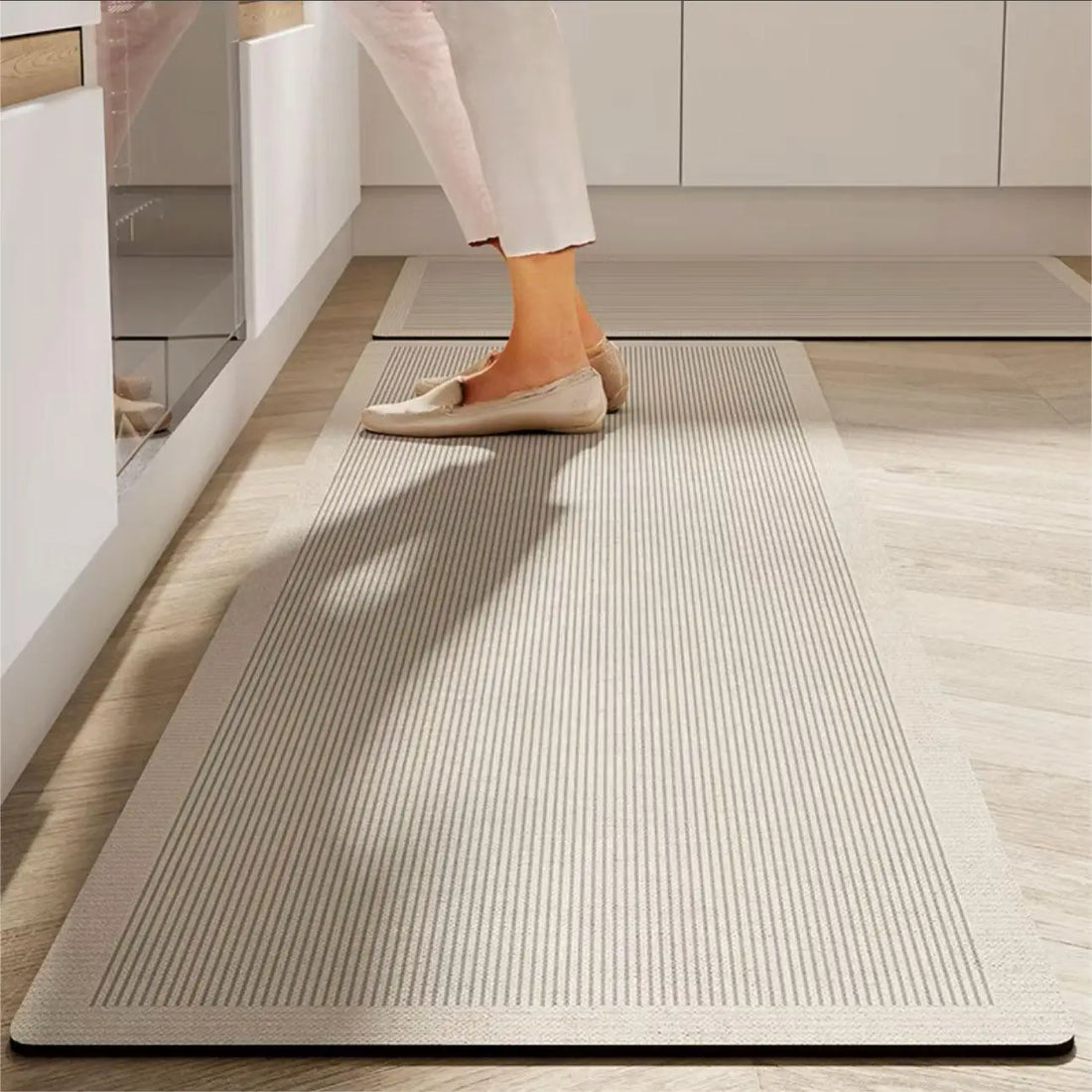 Kieselgur-Küchenmatte mit geometrischem Muster für Küche, Bad und Schlafzimmer – 40 × 60 bis 60 × 160 cm, abwischbar, saugfähig, rutschfest, 13 Motive