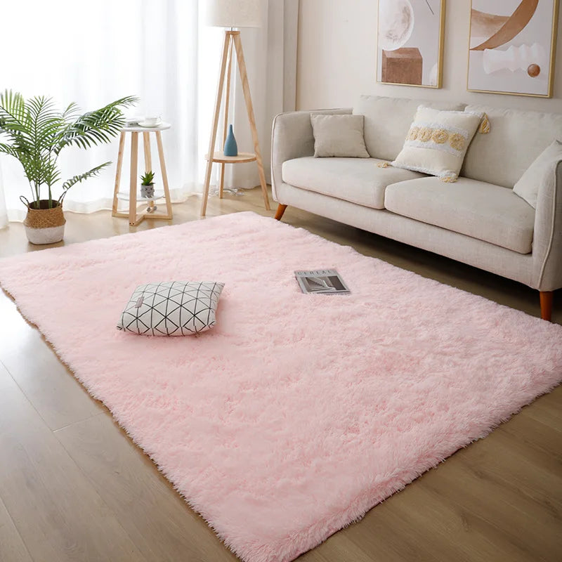 Flauschiger, verdickter Teppich für Wohnzimmer, Schlafzimmer und Kinderzimmer – 40 × 60 bis 160 × 230 cm, rechteckig, rutschfest, 17 Farben