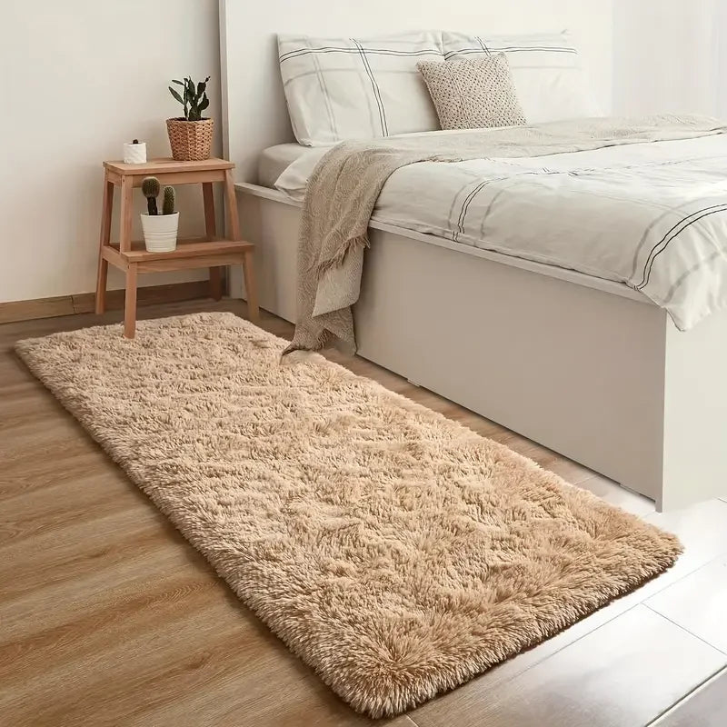 Flauschiger Langflor-Teppich aus Kunstfell für Wohnzimmer und Schlafzimmer – 40 × 60 bis 100 × 200 cm, maschinenwaschbar, rutschfest, 5 Farben
