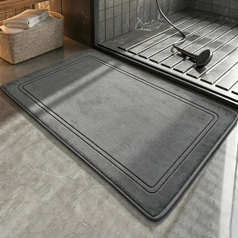 Superweicher Badvorleger aus Flanell als Duschmatte für Badezimmer und Küche – 40 × 60 oder 50 × 80 cm, saugfähig, schnell trocknend, 11 Farben