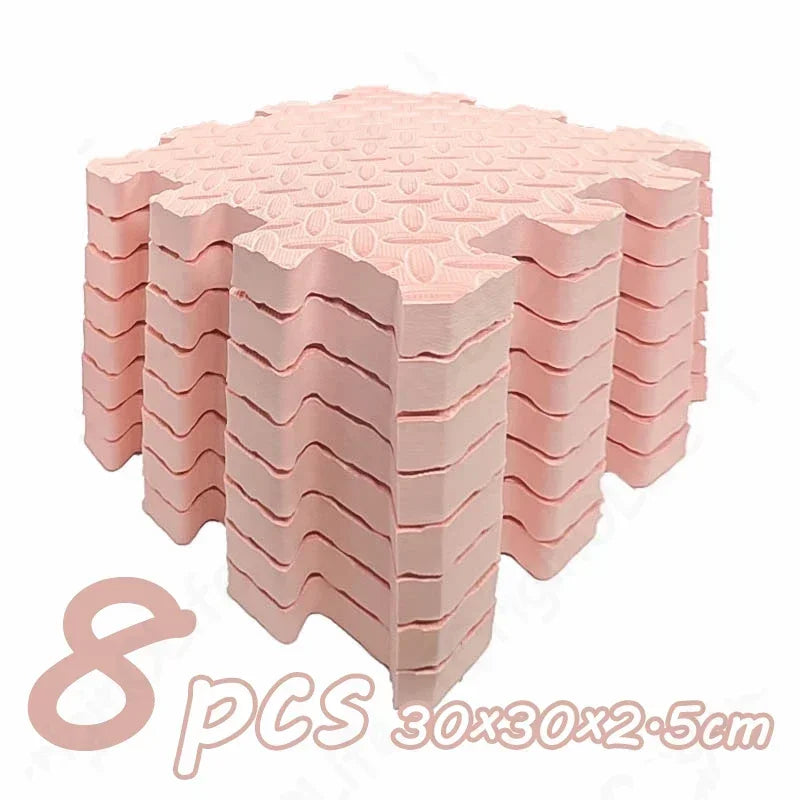 Puzzlematte aus EVA-Schaum als Krabbel- und Spielmatte für Baby und Kinderzimmer – 8 Platten à 30 × 30 cm, 2,5 cm dick, rutschfest, 11 Farben