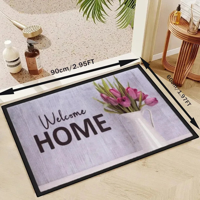 Minimalistischer geometrischer Teppich aus Kristallsamt für Küche, Wohnzimmer, Foyer und Balkon – 40 × 60 bis 50 × 160 cm, saugfähig, rutschfest