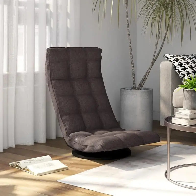 Drehbarer Bodenstuhl mit Stoffbezug für Meditation, Gaming und Lesen – 360° drehbar, Rückenlehne 5-fach verstellbar, klappbar, 13 Farben