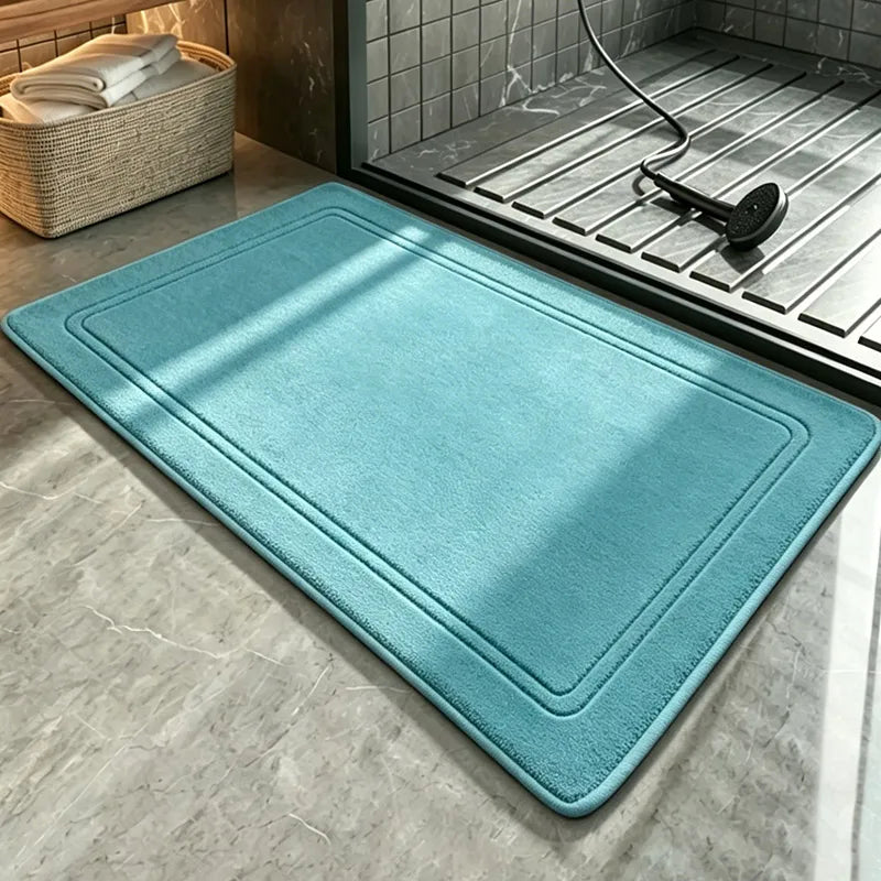 Superweicher Badvorleger aus Flanell als Duschmatte für Badezimmer und Küche – 40 × 60 oder 50 × 80 cm, saugfähig, schnell trocknend, 11 Farben