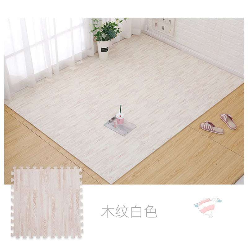 Puzzlematten in Holzmaserung aus EVA-Schaum für Spielbereich, Fitness und Yoga – je 30 × 30 × 1 cm, 4 bis 20 Stück, leicht, 8 Farben
