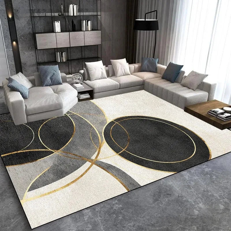 Rutschfester Teppich im modernen Stil für Wohnzimmer und Schlafzimmer – 40 × 60 bis 120 × 160 cm, gepolstert, antistatisch, waschbar, 8 Motive
