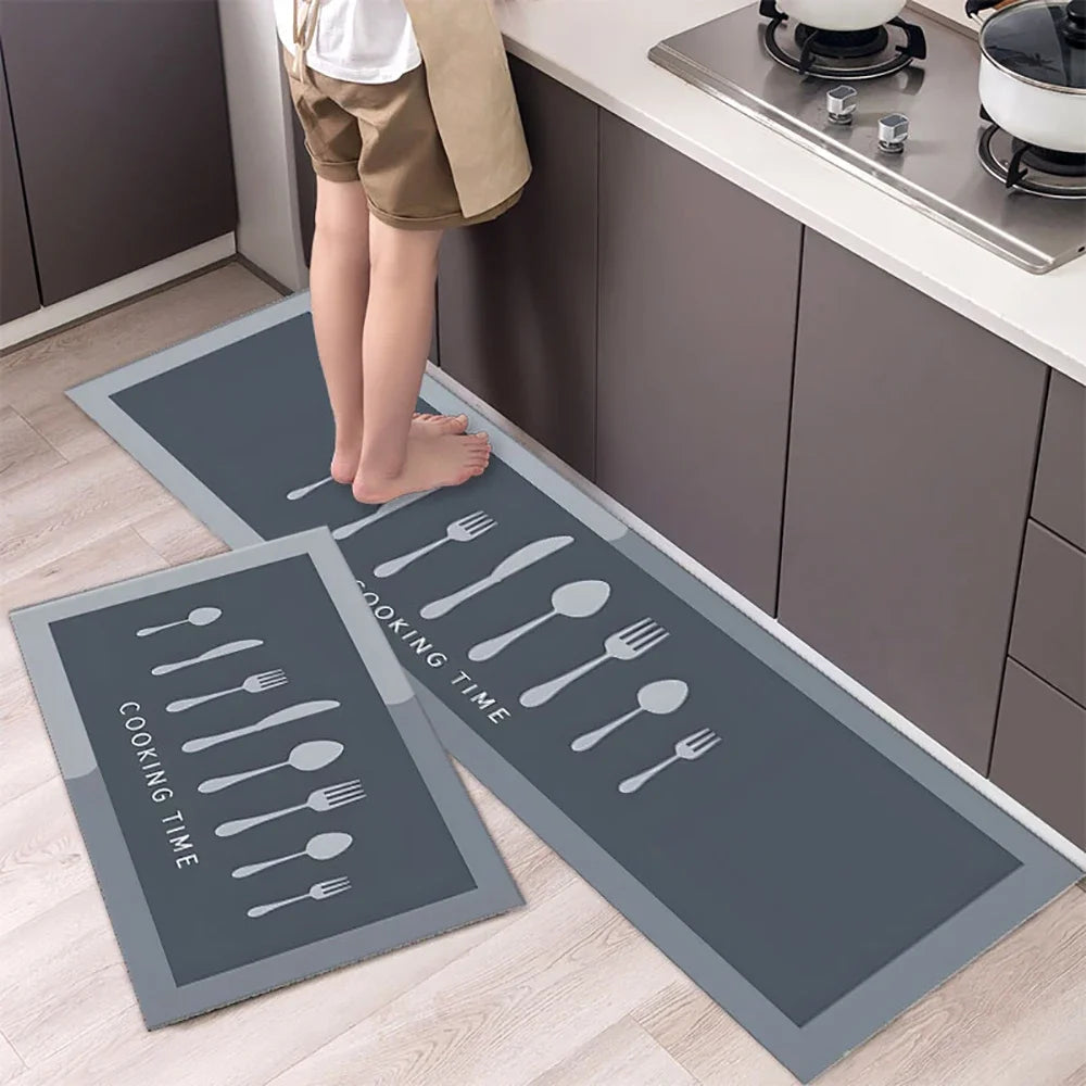 Waschbare Küchenbodenmatte aus Acryl als Läufer für Küche, Flur und Bad – 40 × 60 bis 50 × 160 cm, einzeln oder als Zweierset, rutschfest, 25 Motive