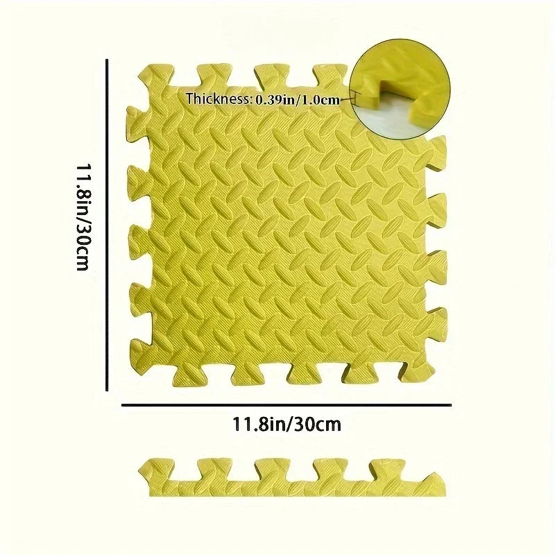 Dicke Puzzlematte aus EVA-Schaum als Krabbel- und Spielmatte für Babys und Kinder – je 30 × 30 cm, 4 bis 16 Stück, rutschfest, wasserdicht, 15 Farben