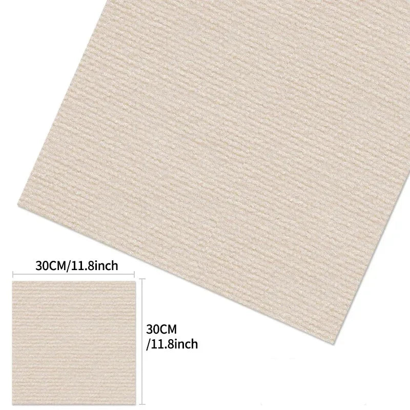 Selbstklebende Teppichfliesen zum Abziehen und Aufkleben für Küche, Esszimmer und Schlafzimmer – je 30 × 30 cm, Vlies, 1 bis 50 Stück, 5 Farben