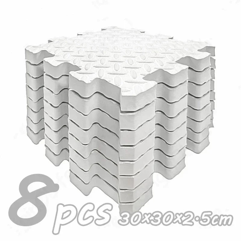 Puzzlematte aus EVA-Schaum als Krabbel- und Spielmatte für Baby und Kinderzimmer – 8 Platten à 30 × 30 cm, 2,5 cm dick, rutschfest, 11 Farben