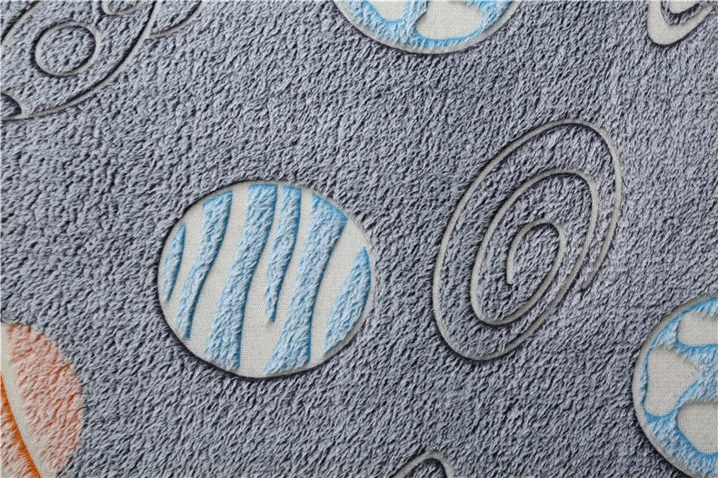 Im Dunkeln leuchtender Teppich mit 3D-Motiven für Kinderzimmer und Schlafzimmer – 40 × 60 bis 160 × 200 cm, Kurzflor, rutschfest, 12 Motive