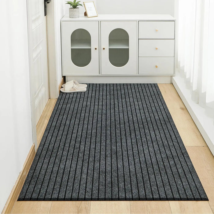 Gerippte Bodenmatte in Uni-Farbe mit Gummirücken für Küche, Flur und Bad – 40 × 60 bis 40 × 120 cm, saugfähig, schnell trocknend, 3 Farben