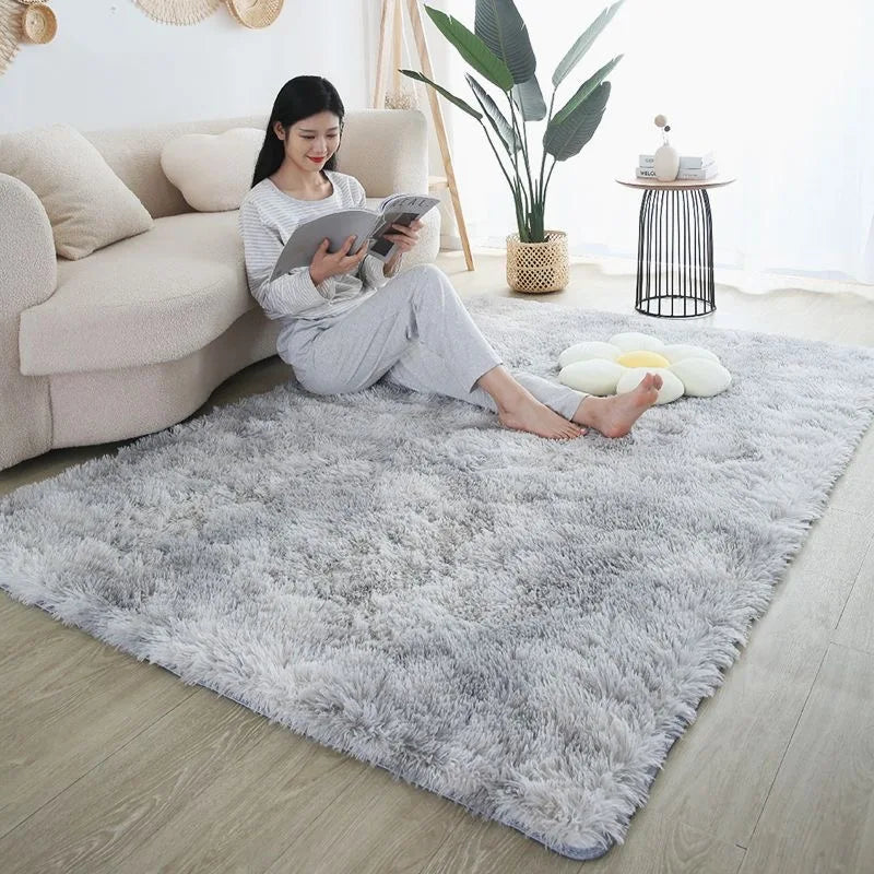 Hochflor-Kinderteppich in Batik- und Regenbogenfarben für Mädchenzimmer und Wohnzimmer – 50 × 80 bis 160 × 230 cm, 3,5 cm Flor, rutschfest, 8 Farben