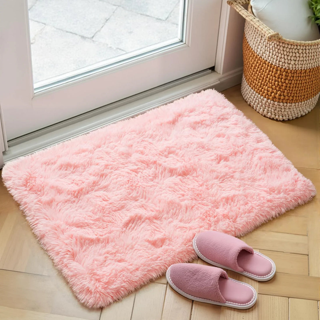 Flauschiger Teppich aus Seidenwolle für Schlafzimmer, Wohnzimmer und Studentenzimmer – 40 × 60 bis 160 × 230 cm, rechteckig, rutschfest, 10 Farben