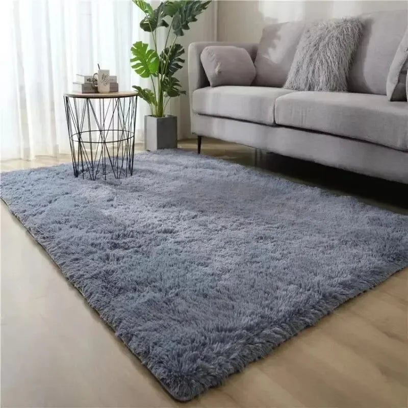 Teppich aus Seidenwolle mit Farbverlauf als Bettvorleger für Schlaf-, Kinder- und Wohnzimmer – 40 × 60 bis 140 × 200 cm, rutschfest, 8 Farben